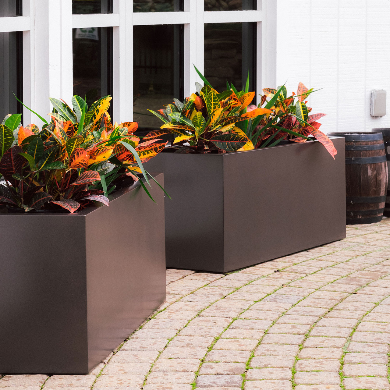 Modern outdoor plant pots