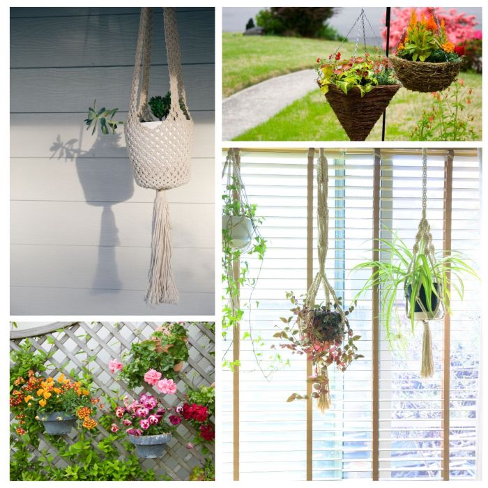 Hanging basket plant pots